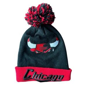 LG Chicago Bulls Design Beanie - Black and Red